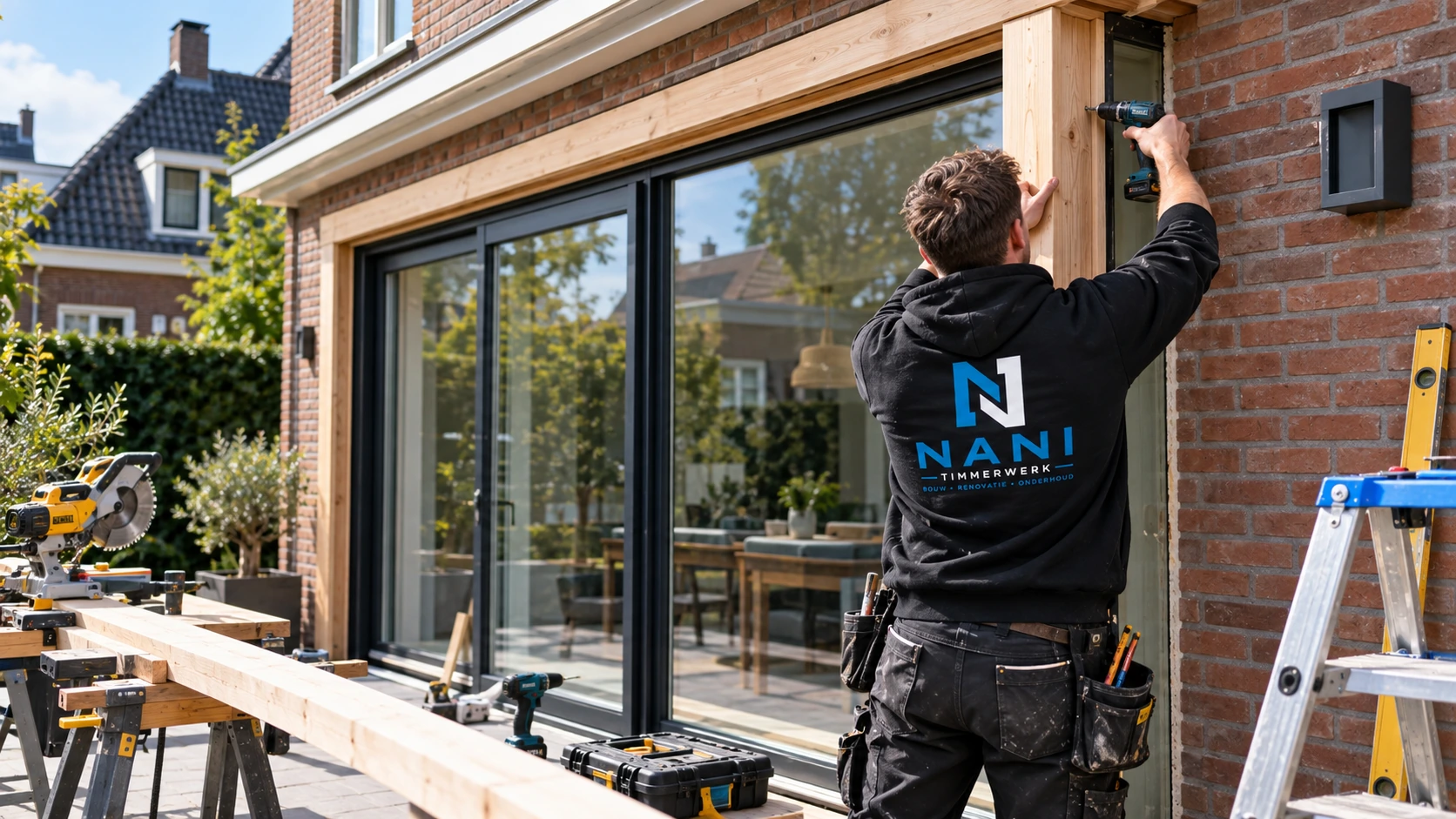 NANI Timmerwerk werkt aan kozijn- en gevelafwerking